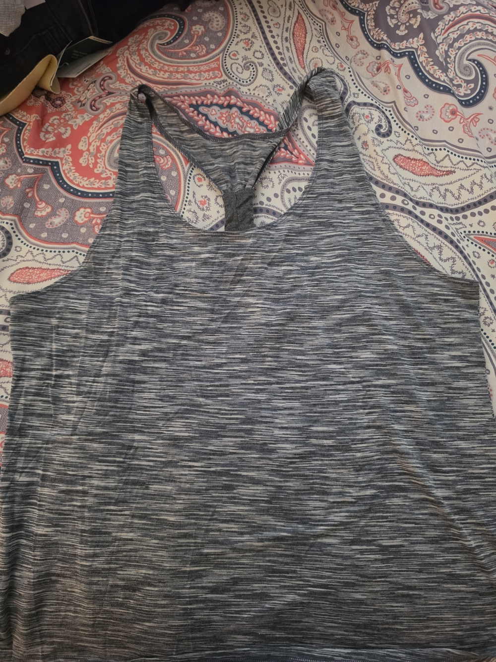 Avia Women’s Gray Space-Dye Racerback Tank Top